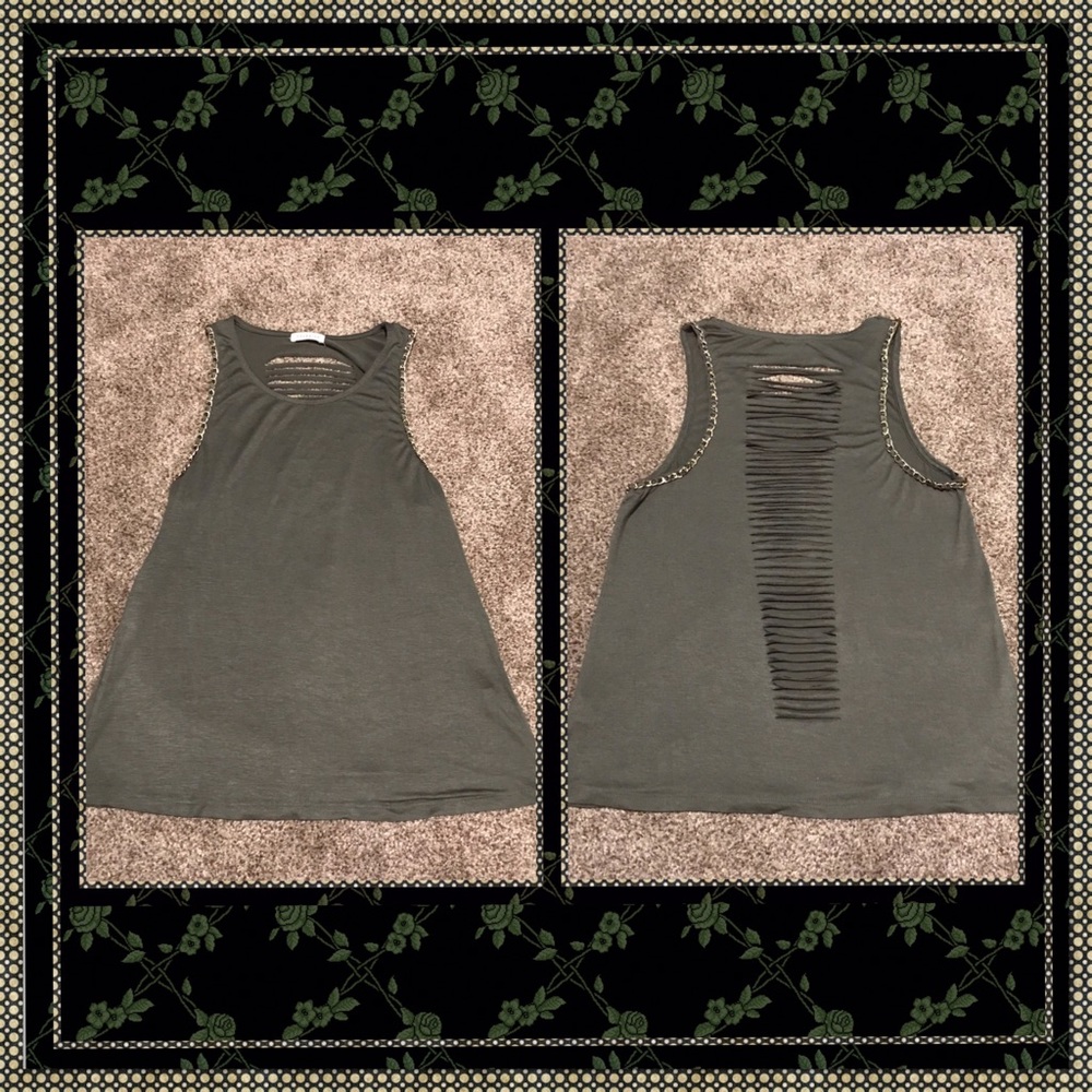 NWOT Army Green Dress Top sz. XL